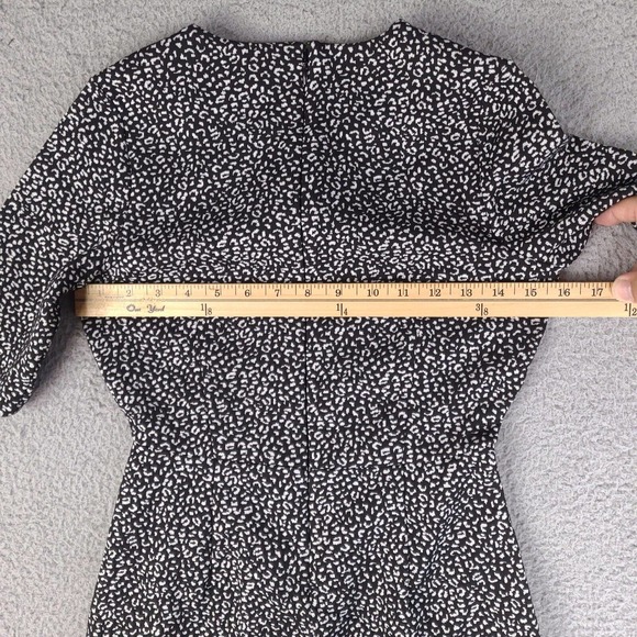 Banana Republic Dress Womens Size 0 Black Gray Keyhole Front Zip Back - Picture 13 of 16
